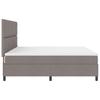 Box Spring Bed with Headboard Taupe 200 x 200 cm Fabric