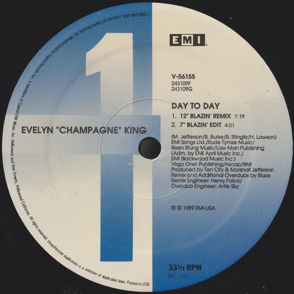 12inch Record EVELYN KING - Day To Day (Blaze Remixes) V56155 EMI USA 1989 US Dance & Electronica Used
