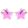 For Men Women Irregular Personality Shopping Traveling Unique Shades Eye Glasses Frameless Colorful