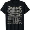 Mechanic Hourly Rate Saying Retro Car Guy Men Funny Mechanic T-Shirt
