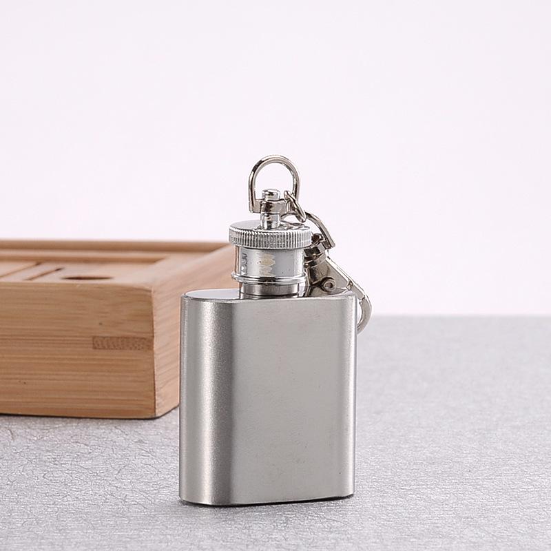 

Stainless Steel Hip Flask with Plastic Lid, 1-18 Ounces - Portable Drinkware for White Wine