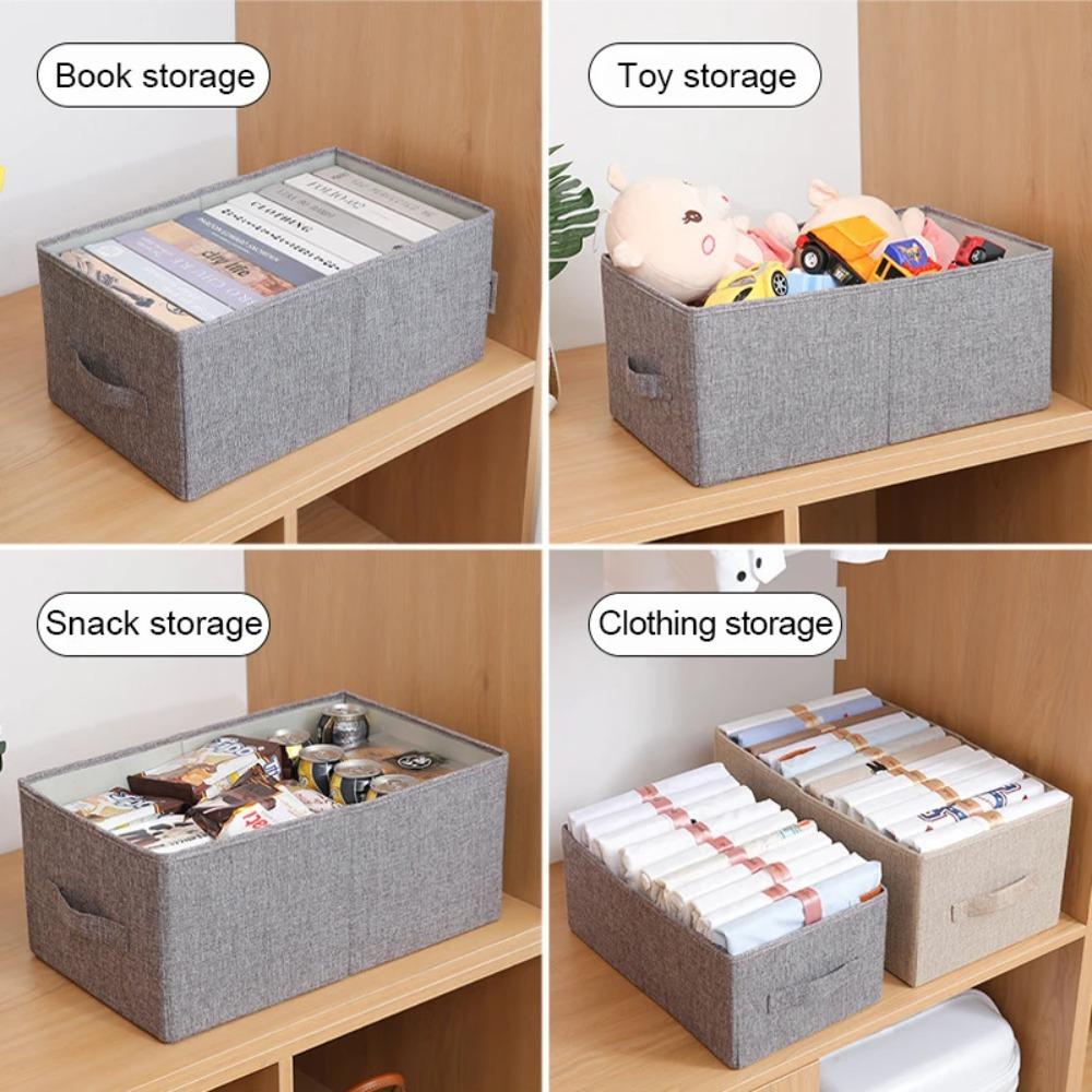 Fabric Cloth Storage Box for Book Clothes Toys Sundries Storage Foldable Closet Drawer Storage Wardrobe Clothes Bra Organizer