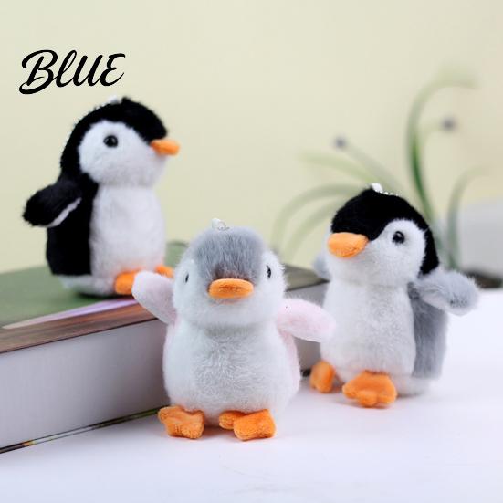 Handbag Charms Plush Pendant Soft Easy Hanging Mini 3D Eyes Keychain Cute Penguin