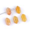 Pack of 5 Mini 12*6mm Center Hole Hex Prism Gemstone Beads Healing Crystal Double Point Spacer Beads For Handmade Craft Supplies