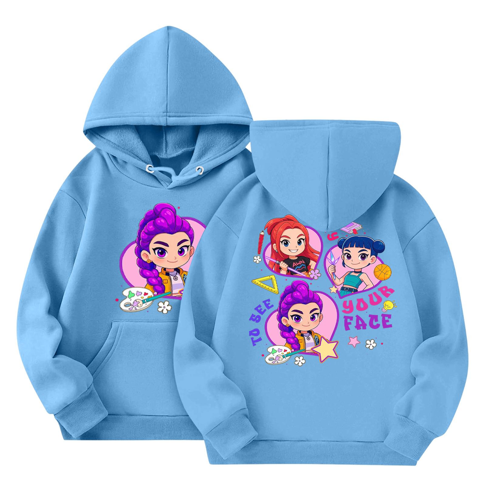 

Детская мода Легкий пуловер с длинным рукавом с карманами Толстовка с принтом 110