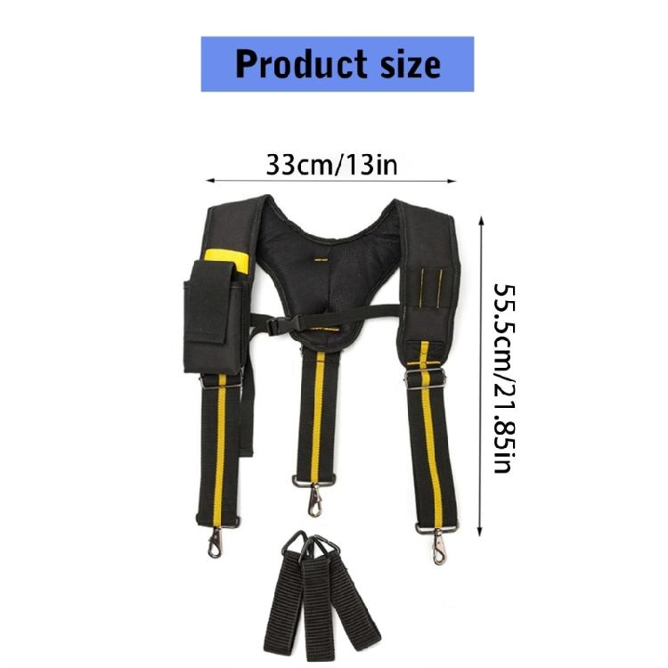 Tool Belt Suspenders Work Belt Suspenders Flexible Adjustable Straps with Moveable Padded Shoulders with Loops Attachment
