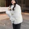 Winter new temperament celebrity imitation fur ladies plush short fashion thickened long fur coat