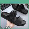 Summer Fashion Mens Wear Two Slippers Beach Flipflops Men Wear Light Sandals Outside Solid Color Flat Heel