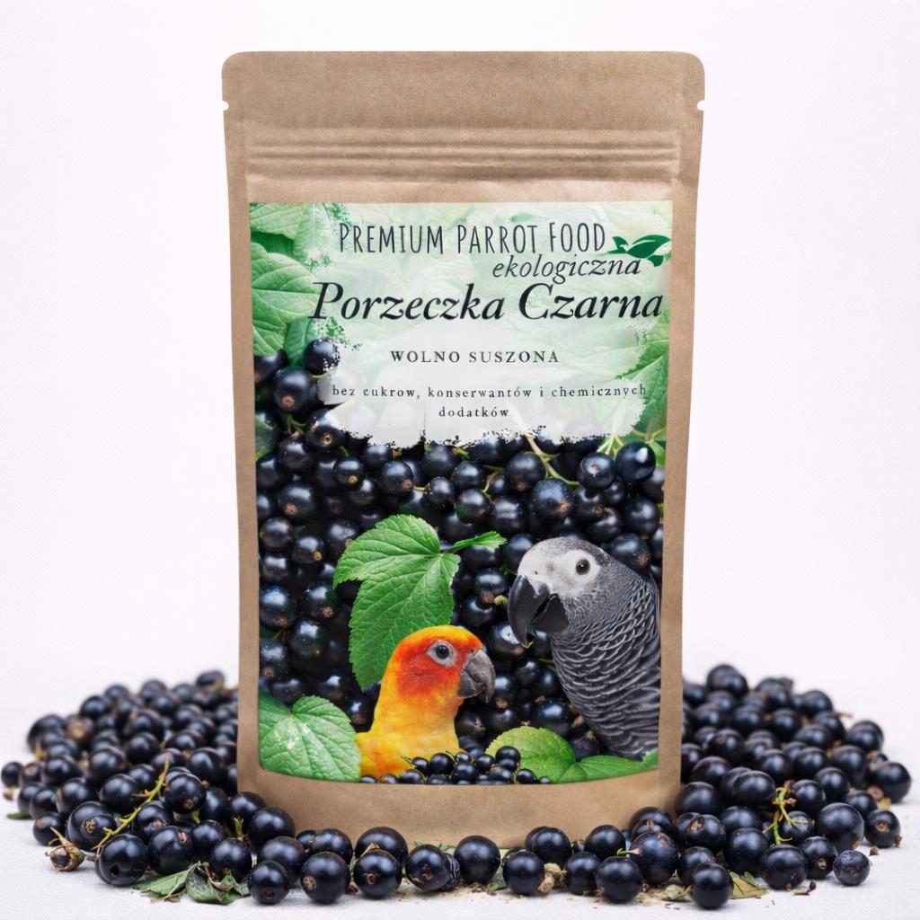 Premium Parrot Food - Ekologiczna Czarna Porzeczka - Dla Wszystkich Papug 100G