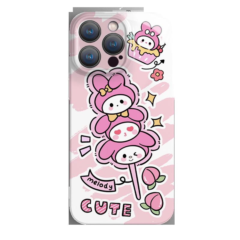 Applicable to iphone11promax apple 11 huawei mobile phone case 11 red rice kulo fun eating barbecue Sanrio