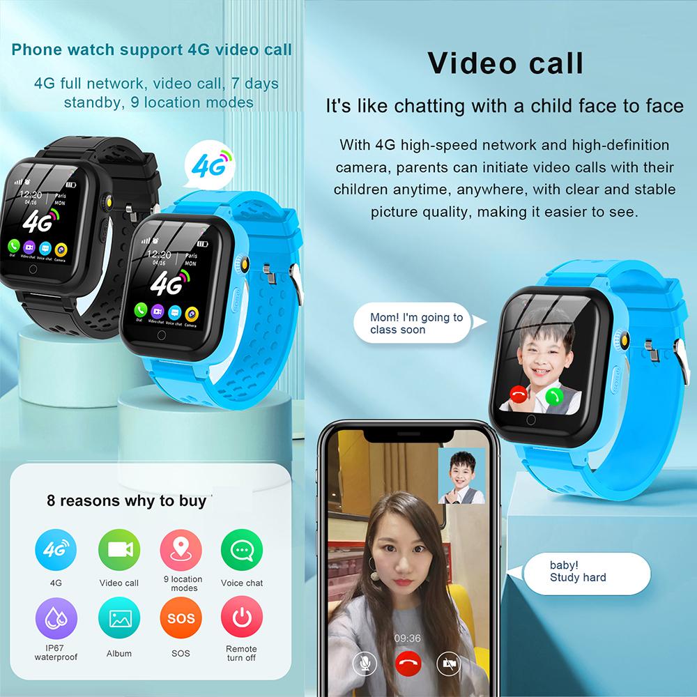 4G Smart Watch per bambini IP67 Impermeabile GPS WIFI Smartwatch per  bambini con SOS Torcia VideoChiamata Regali di compleanno per 3-12Y  acquista in modo economico — spedizione gratuita, recensioni reali con foto  —