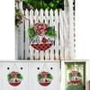 Ladybug Welcome Cheerful Door Decoration Bright Red And Black Bow With Dots Polka