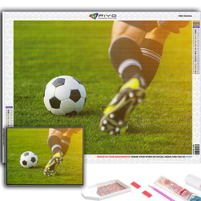 5D DIY Diamond Painting Cross Stitch Soccer Sports Diamond Embroidery Mosaic Wall Art Home Decoration