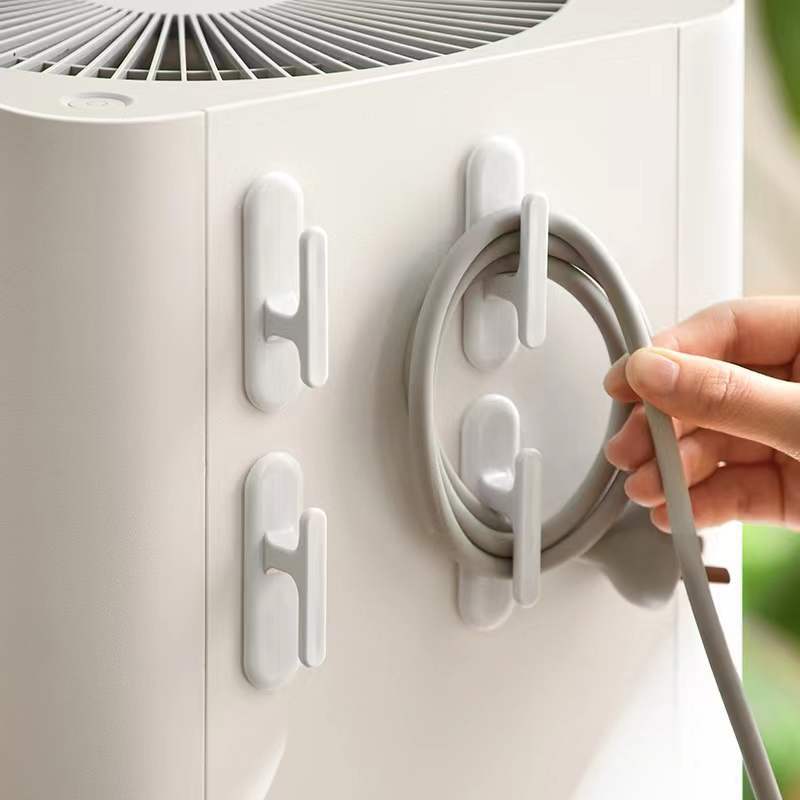 Vorhanghaken ohne Bohren, Netzkabel-Organizer, selbstklebende Kabelklemmen aus Gummi für Elektrogeräte, langlebiger Ladekabelhalter für zu Hause