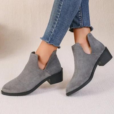 Pointed Women's Fashion Autumn Suede Spliced Women's Boots Simple Square with Chelsea Boots Shoes for Woman Platform Boots