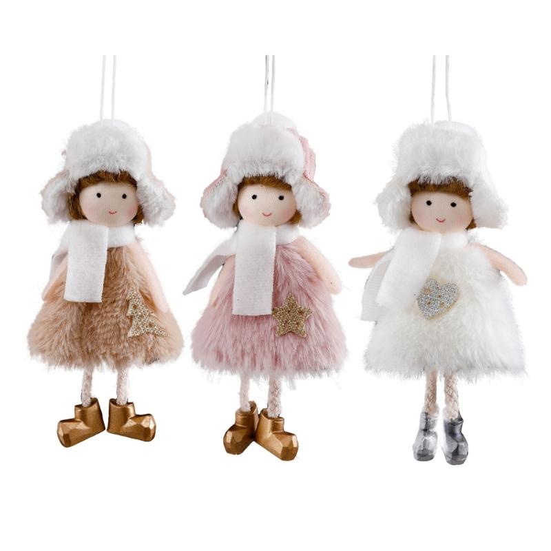 Lovely Plush Doll Ornament Unique Christmas Tree Hangers Decors Plush Doll Pendant Perfect For Festival Occasion Decoration