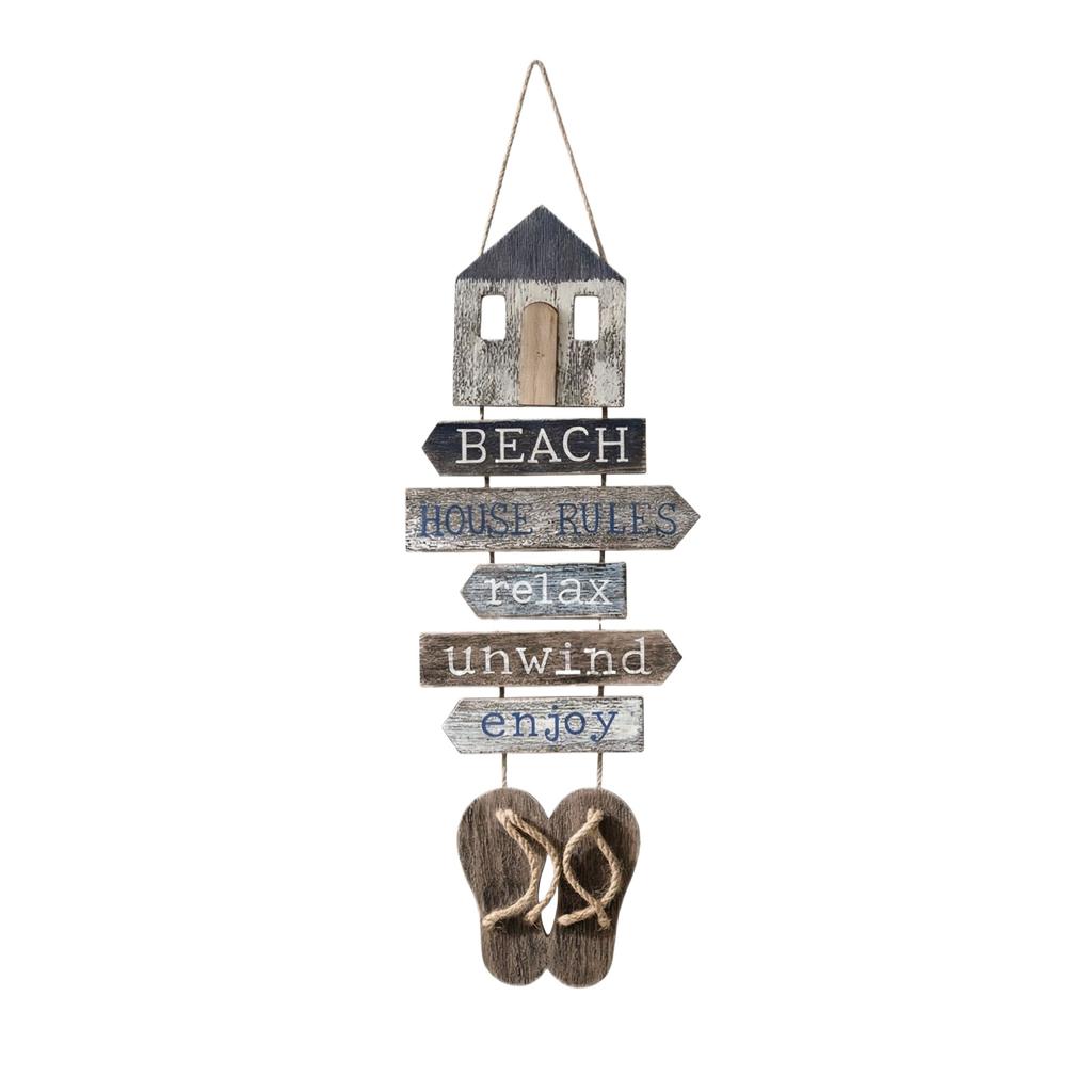 Wooden Fish-shaped Welcome Sign, Nautical-themed Wall Decoration, Vintage Fish-shaped Hanging Ornament, Beach-themed Decoration.