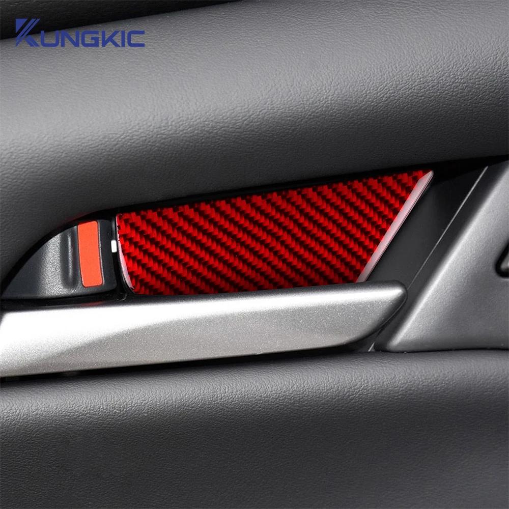 Echte Weiche Kohlefaser Für Mazda 3 2019 2020 2021 2022 2023 2024 2025 Mazda3 Axela/CX30 20-25 Innen Türschalen Panel Aufkleber