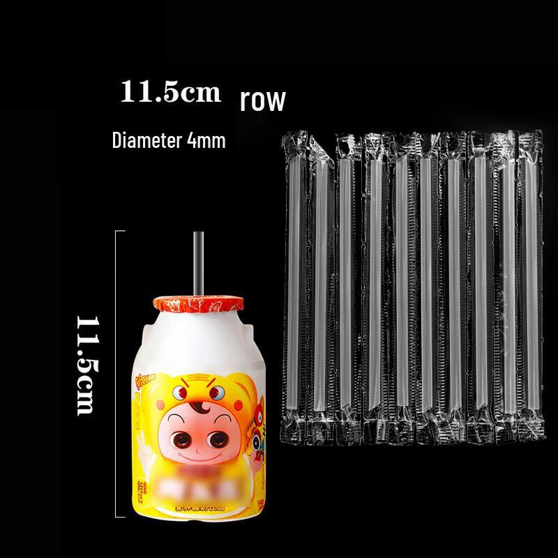 Homeglen Individually Wrapped Clear Disposable Drinking Straws