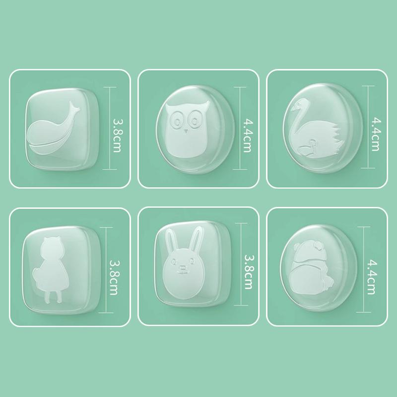 6 Stück Unsichtbare Silikon Anti-Kollisions-Stopper Runde Punktpolster Selbstklebende Schranktür-Schutzpolster Geräuschreduzierende Partikel