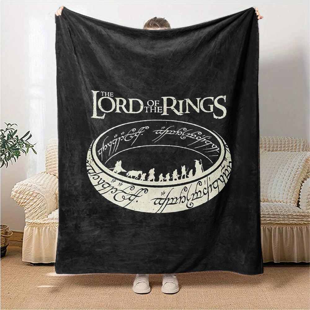 1pc Lord of the Rings Flannel Blanket Soft Warm Throw for Home, Office, Travel, All-Season Cozy Bedding GiftL1308