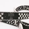 Sequins Waist Belt with Diamond Pin Buckle Adult Personality PU Waist Belts for Adult Costume Pants Adjustable Length