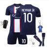Camisa de Futebol Infantil Paris Neymar Camisa de Futebol Juvenil Respirável Treino Azul 130-140 cm