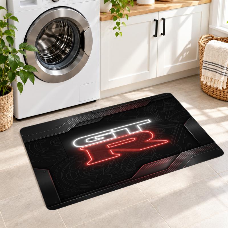 Flannel Kitchen Mat Nissan GT-R Soft Area Rug Non Slip Floor Carpet Home Decoration
