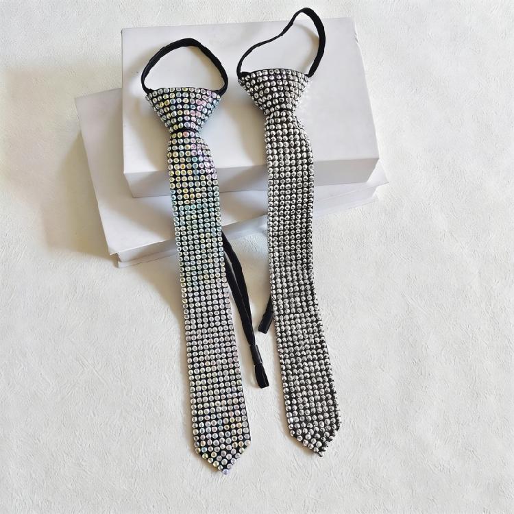 Sparkling Neck Tie For Women Men Comfortable Shining Neckpiece For Night Club Wear And Stage Show Dressingup Props