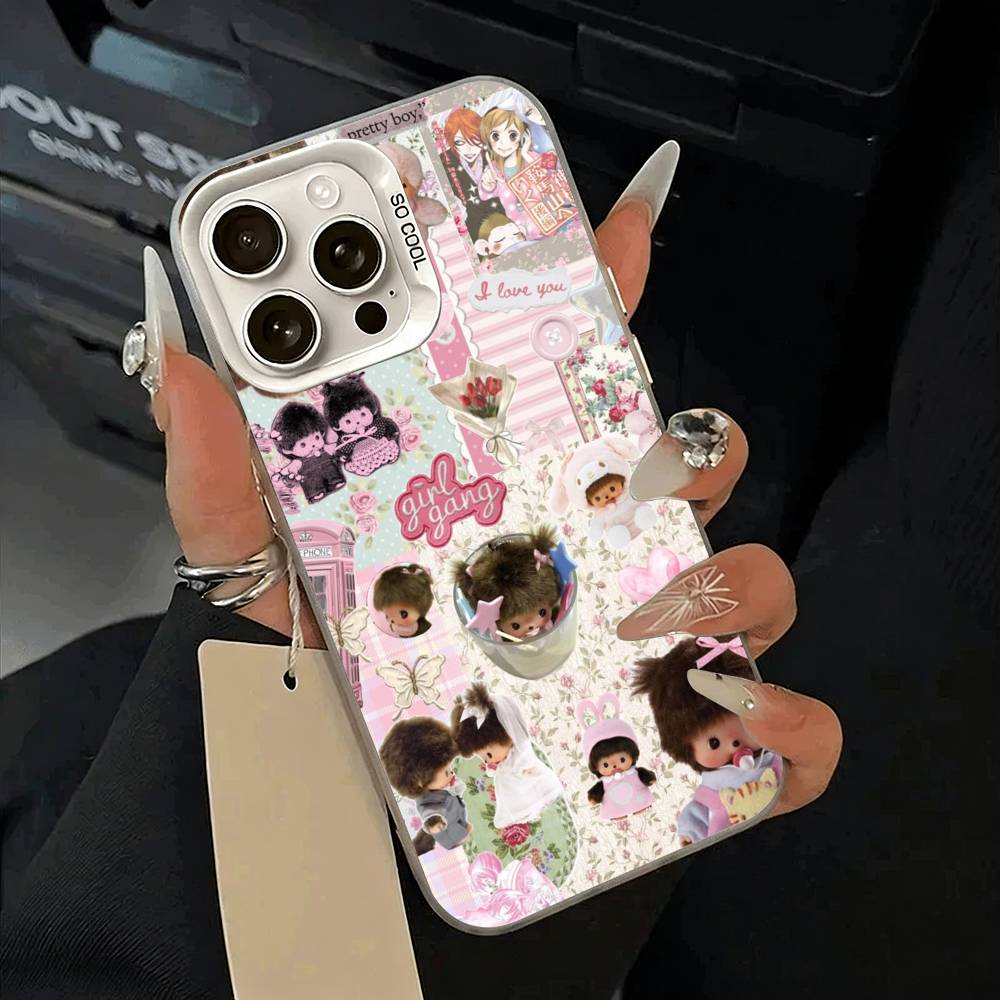 Cute M-monch-hichis Phone Case For IPhone 17 Air 16 15 14 13 12 11 Pro Max White  Sliver  Hard Cover