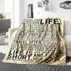 Life Is Short Live Fully Cozy Customizable Blanket Personalized Name Soft Warm Cozy Great For Sofa Couch Office Bed Picnics All Season Use Modern