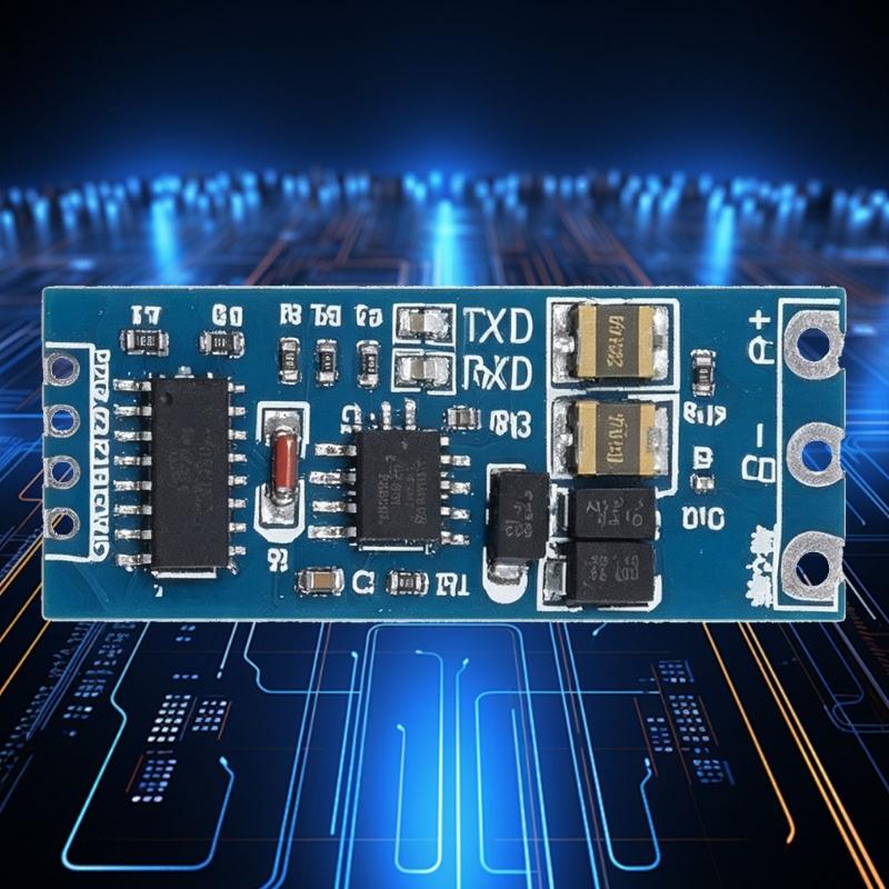 Serials Communication Converters Board TTL To RS485 Module with 3.3V5V Power Supporting, Clear Wiring Labels and TXRX Display Light for Projects