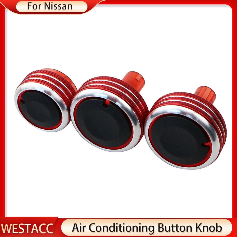 3Pcs Car AC Knob for Nissan Almera Sunny March Versa Cube Micra Versa Note Air Conditioning Heat Control Switch Knob