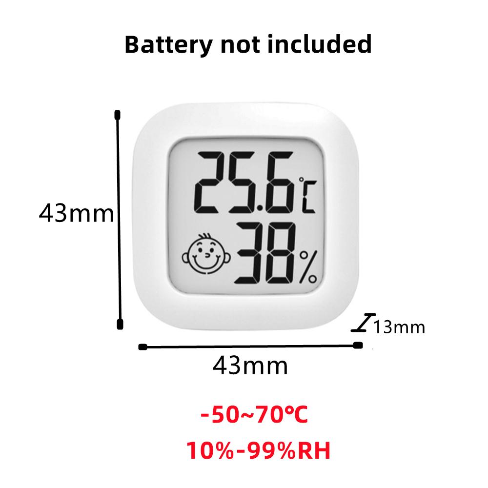 New Mini LCD Digital Thermometer Hygrometer Indoor Electronic Temperature Hygrometer Sensor Meter Household Thermometer A-White