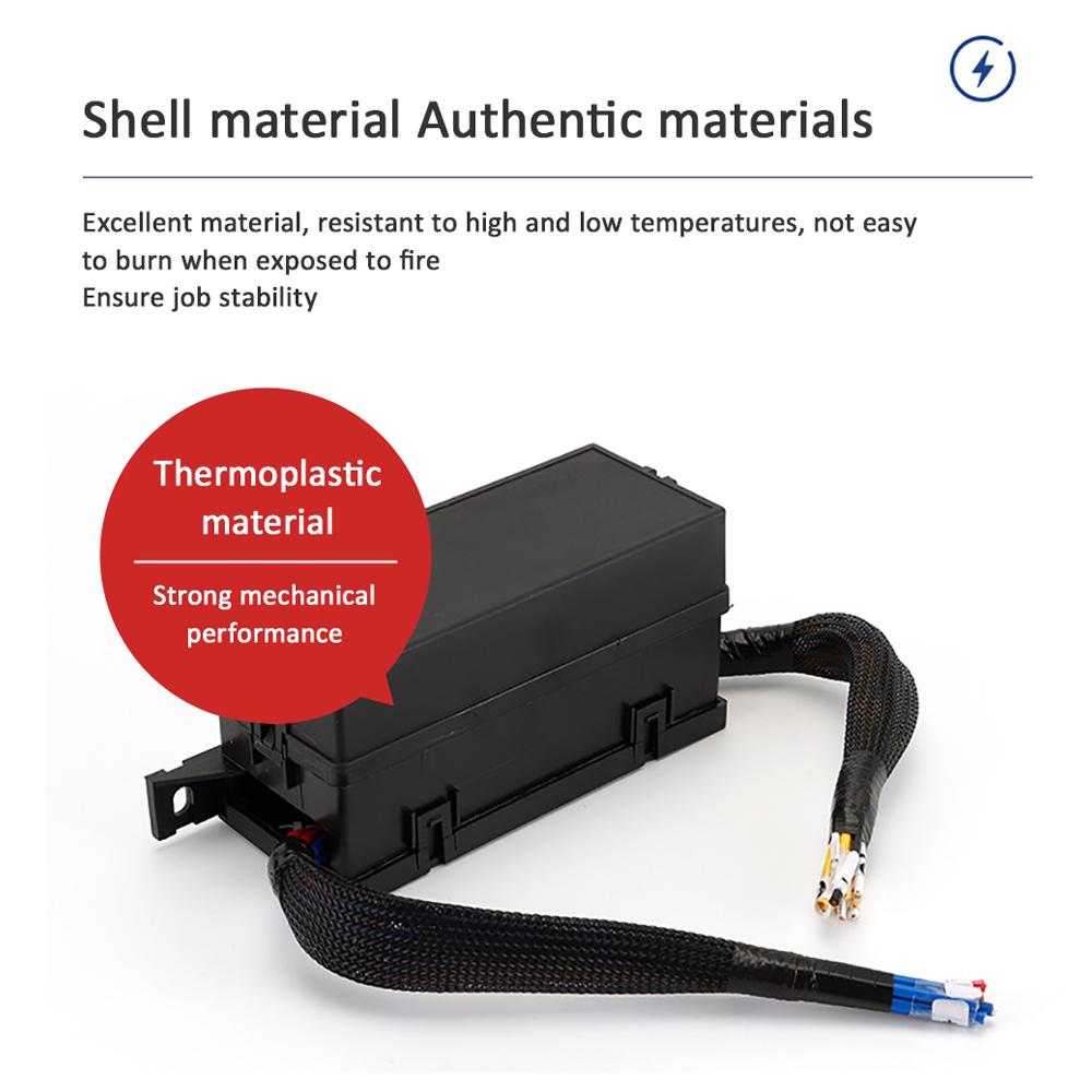 12V Fuse Block Fuse Relay Box Block 11 Way Waterproof  4PINATC/ATO Fuse Block and 6 Slot  Relay Panel for Universal Vehicles Car