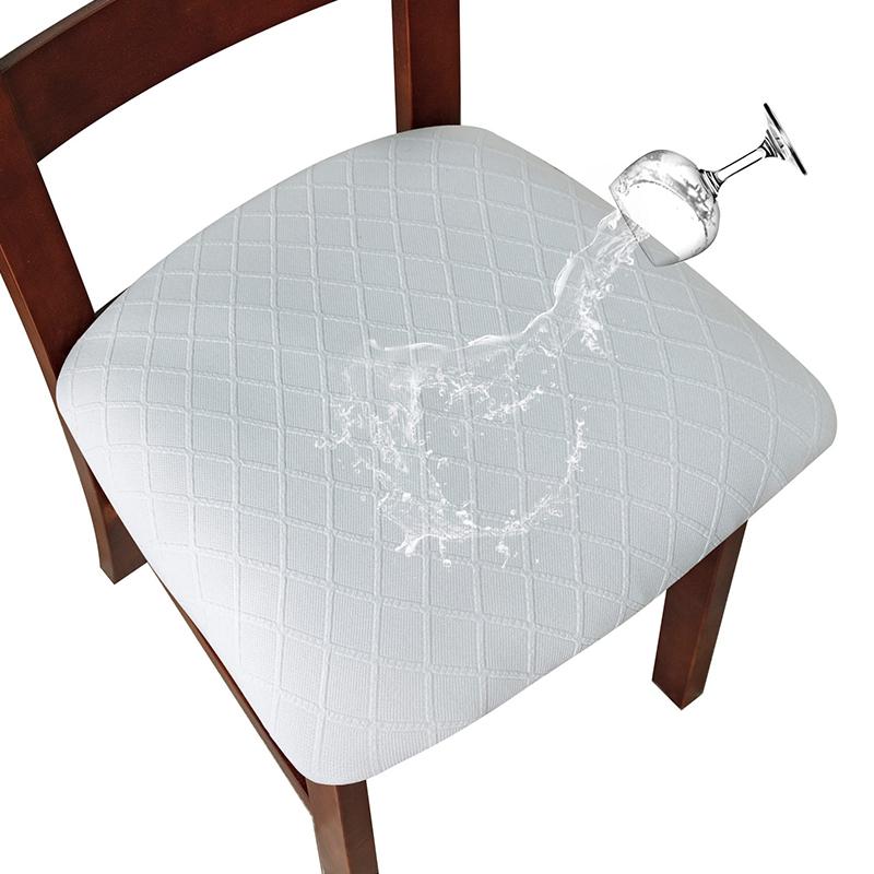 1Pc Polyester Dining Chair Dining Room Removable Cushion Covers Washable Upholstered WaterProof Chair Covers Elastic
