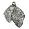 Black Russian Terrier, Chornyi Terrier - Silver-plated key ring with dog, handbag decoration, backpack pendant by Art-Dog brand