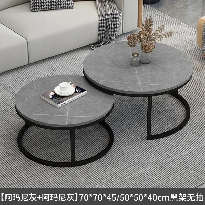 Nordic Living Room Furniture Sofa Coffee Table Dormitory Balcony Hotel Side Tables Simple Modern Small Apartment Round Tea Table