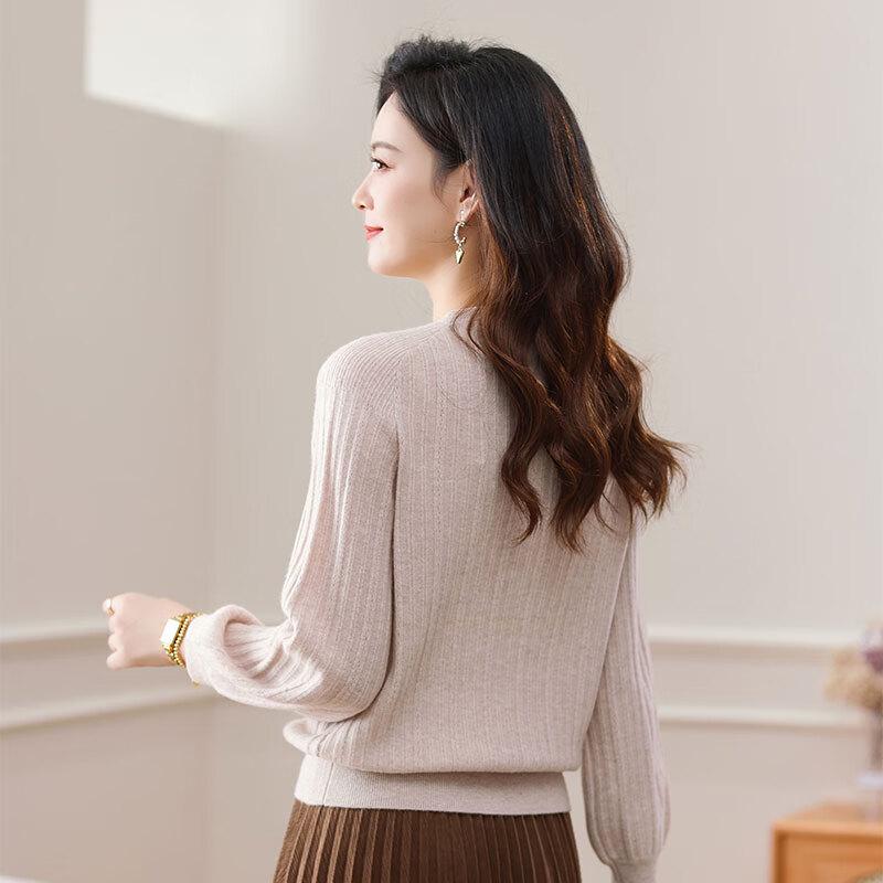 Women's 100% Pure Wool Long Sleeve Cardigan