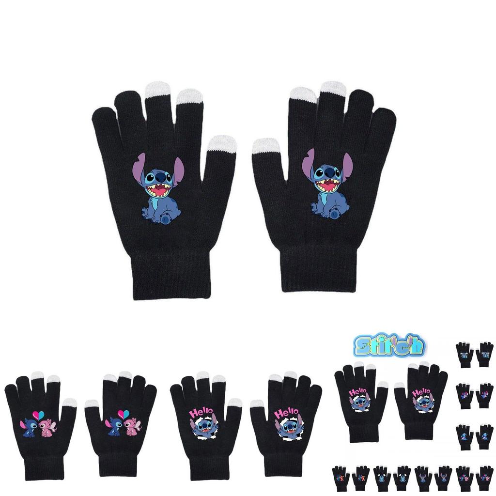 Lilo Stitch Winter Warm Knitted All Finger Gloves