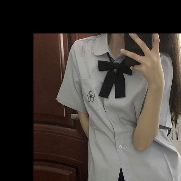 Sakuragi Kita Embroidered Blue JK Summer School Uniform Shirt