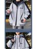 Men's Winter Fleece-Lined Hooded Baseball Jacket - Loose Fit, Plus Size Trend.