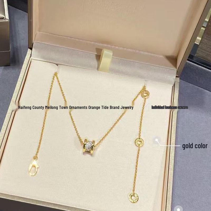 Baojia Diamond Little Waist Unisex Clavicle Necklace