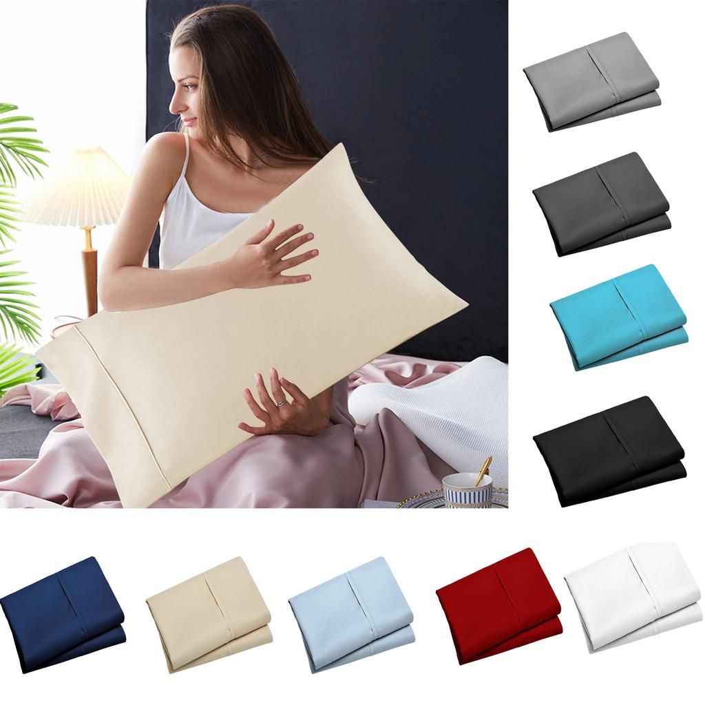 Set Of Two Extra-large Pillowcases - Ultra-soft Brushed Microfiber Pillowcases With Envelope Closure, 20x36 Inches, Cool And Breathable Bedding Set.