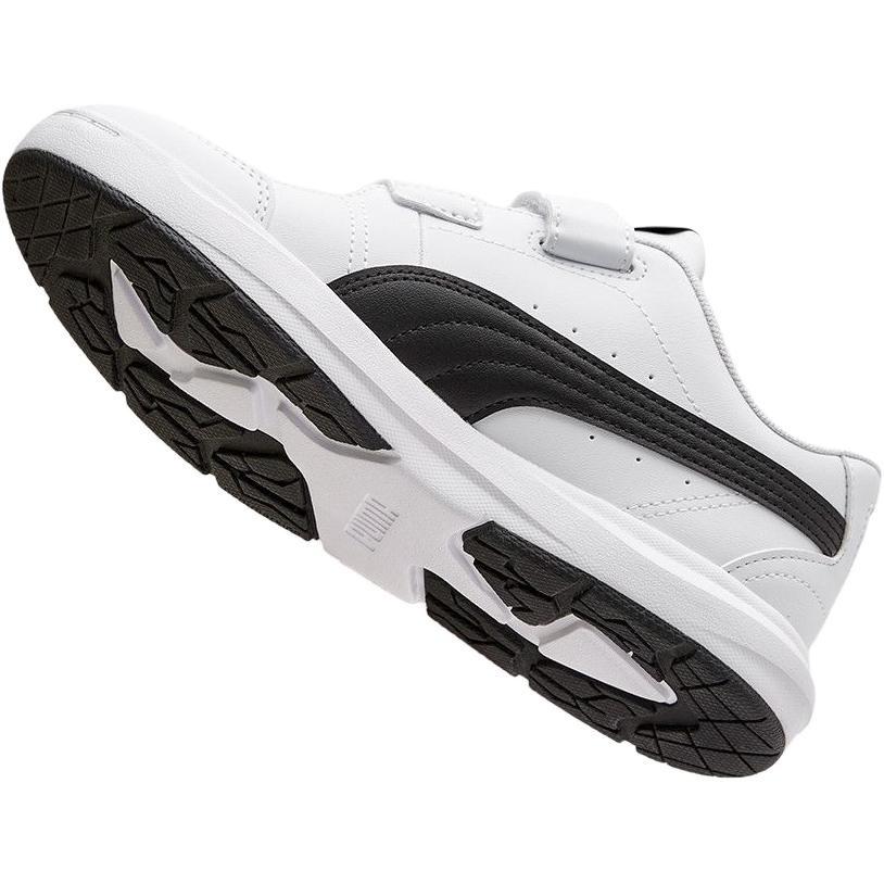 PUMA Evolve Court V Abrasion Resistant Low top Kids' Skateboarding Shoes White Black Kids' 404315-01