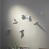 3D Resin Bird Wall Decor, No-Drill Hanging Decorative Birds for Home Wall Art