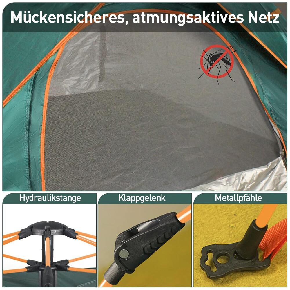 Camping Tent Dome Tent 3-4 Person Automatic Pop Up Tent Waterproof New