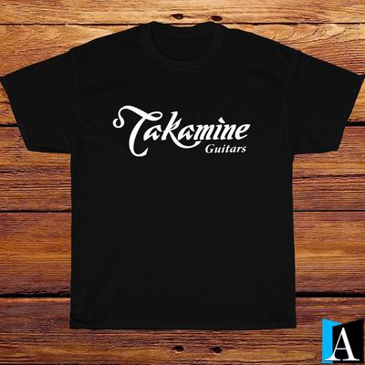 Nouveau T-shirt Takamine Guitars Logo Musique Noir/Blanc/Gris/Bleu Marine Tailles S-5XL
