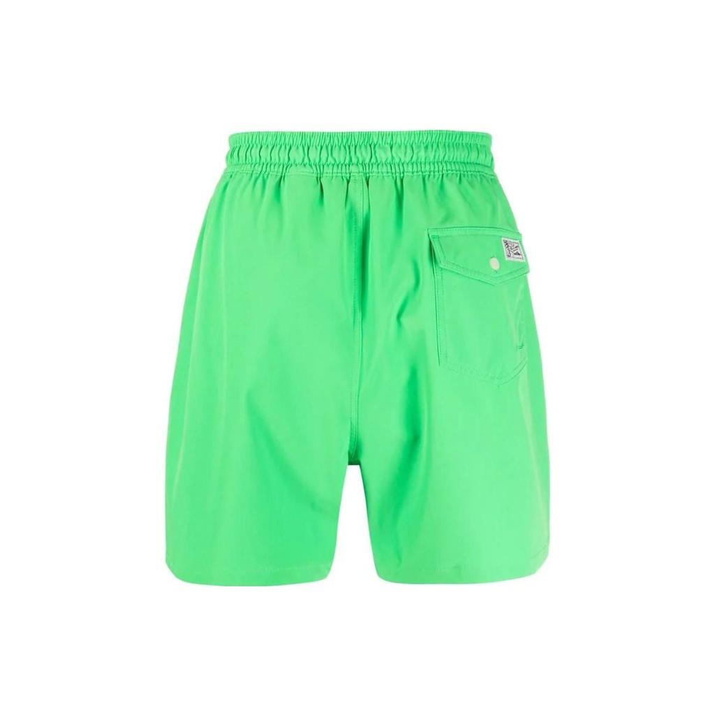 Polo Ralph Lauren Ss23 Solid Color Logo Embroidered Drawstring Casual Shorts Men Shorts Green 710829851-029