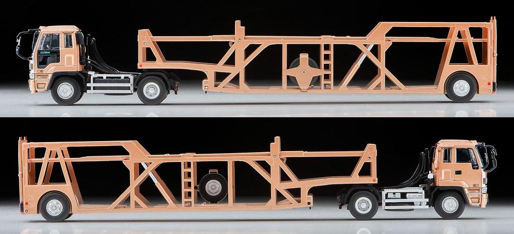TOMYTEC Tomica Limited Vintage Neo Scale Isuzu 810EX Car Transporter ASZ022 Vehicle Transporter Finished Product 1/64 LV-N225c (Antico Trailer) Brown,
